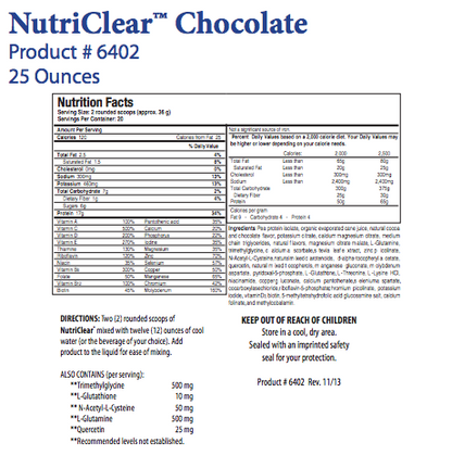 NutriClear Chocolate by Biotics Research