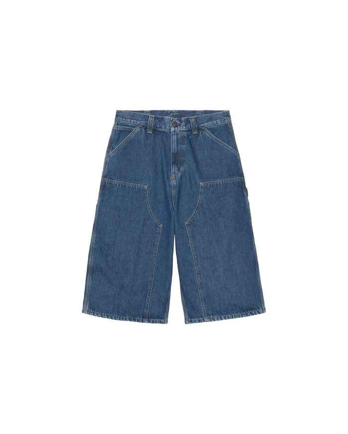 OG Double Knee Long Short Blue Stone Washed