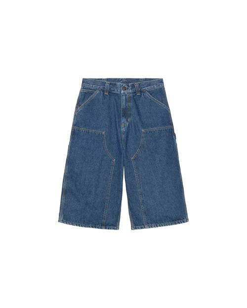 OG Double Knee Long Short Blue Stone Washed