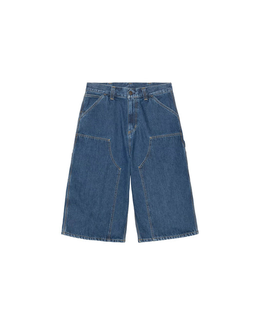 OG Double Knee Long Short Blue Stone Washed