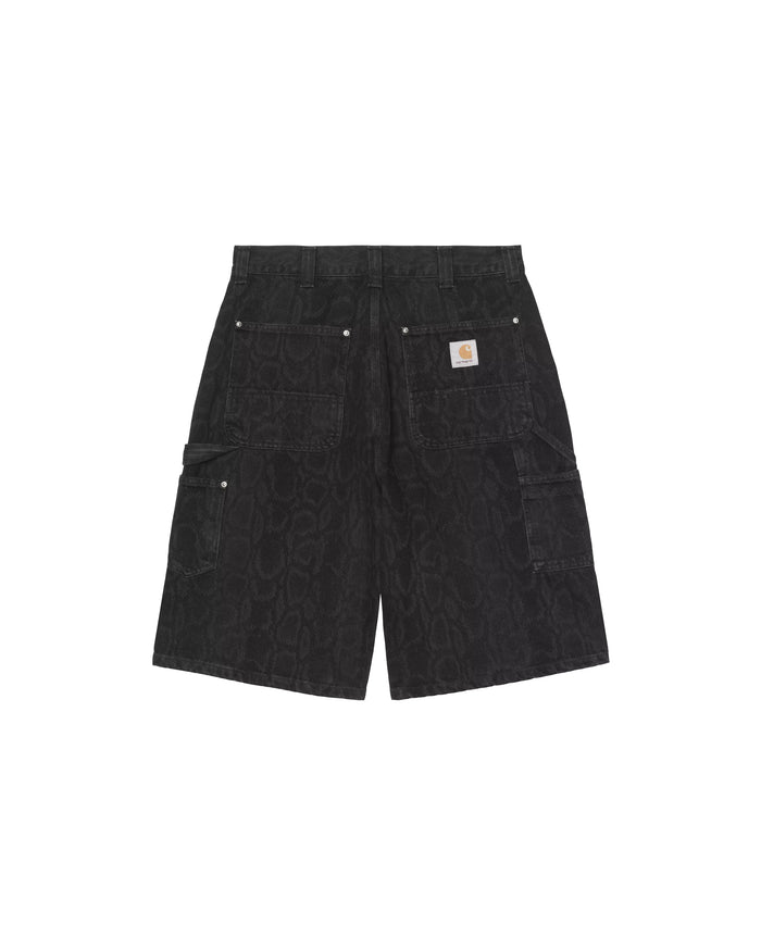 OG Double Knee Short Snake Camo Black Heavy Stone Wash