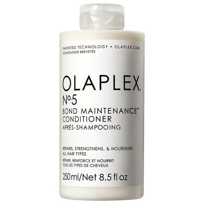Olaplex No. 5 Bond Maintenance Hair Conditioner 250ml, creamy formula for strengthening and repairing damaged hair.
