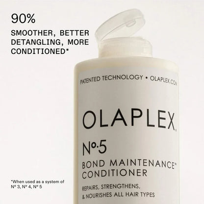 Olaplex No. 5 Bond Maintenance Hair Conditioner in 250ml bottle, nourishing and repairing damaged hair with a smooth, creamy texture.