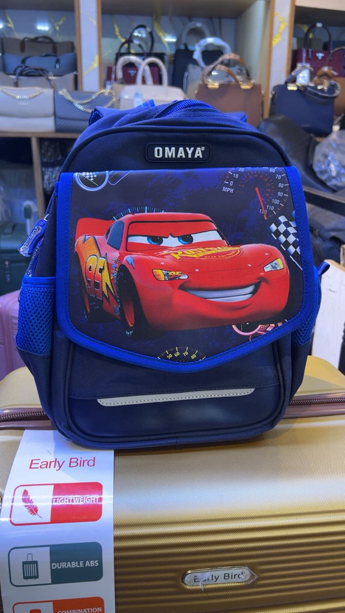 Omaya Kids School Backpack - Lightning McQueen Cars Edition (Early Bird Lightweight)