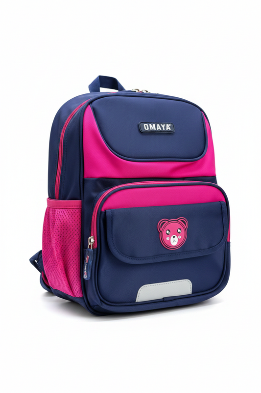 Omaya Kids School Bag Navy Pink
