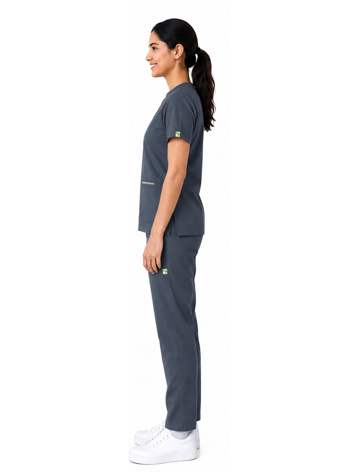 ONYX 4 POCKET MANDARIN WOMEN (GREY) SCRUB