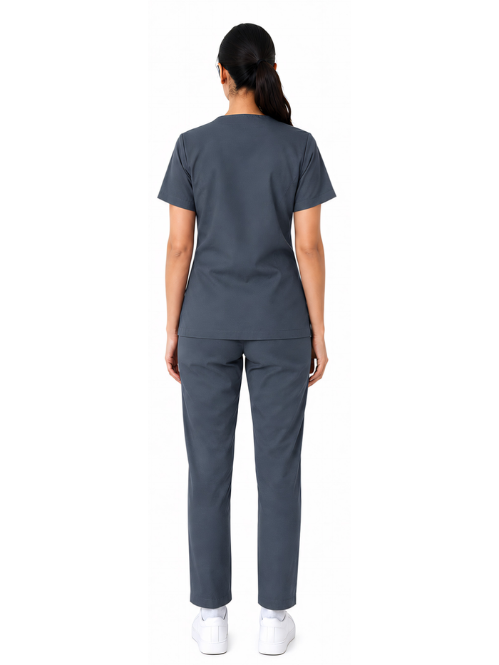 ONYX 4 POCKET MANDARIN WOMEN (GREY) SCRUB