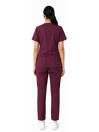 ONYX 4 POCKET MANDARIN WOMEN (WINE) SCRUB