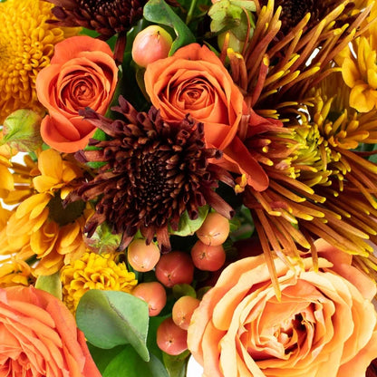 Orange Flower Centerpiece Up Close