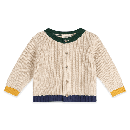 Otis Chunky Knit Baby Cardigan, Organic Cotton