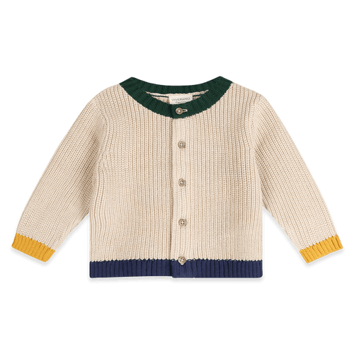Otis Chunky Knit Baby Cardigan, Organic Cotton
