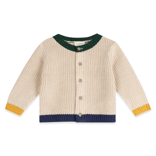 Otis Chunky Knit Baby Cardigan, Organic Cotton