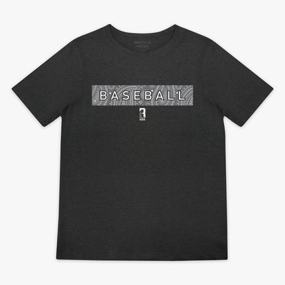 Gray Paisley youth graphic tee — front view