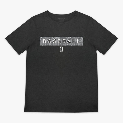 Gray Paisley youth graphic tee — front view
