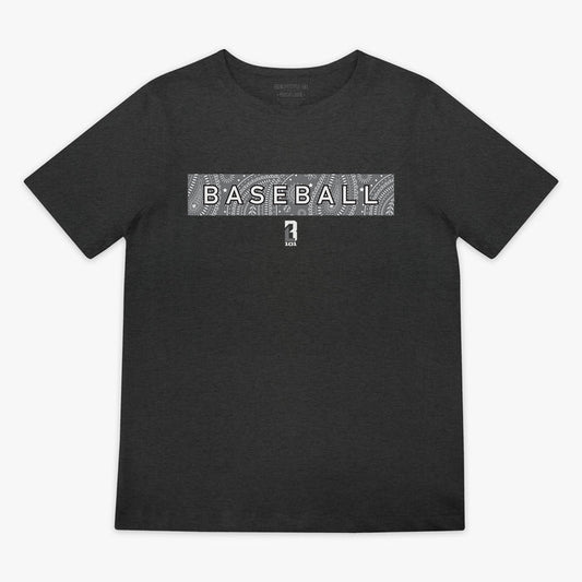 Gray Paisley youth graphic tee — front view