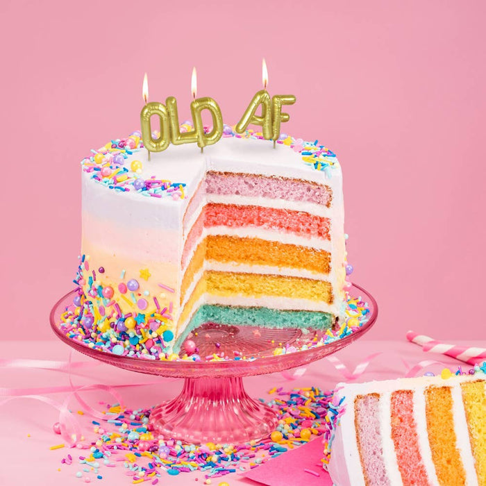 Fred & Friends Party Candles - Old AF with humorous design, featuring colorful candles in a fun, novelty style.
