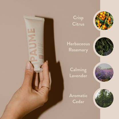PAUME Probiotic Hand Balm in a sleek jar, showcasing smooth, nourishing cream for healthy, hydrated hands.