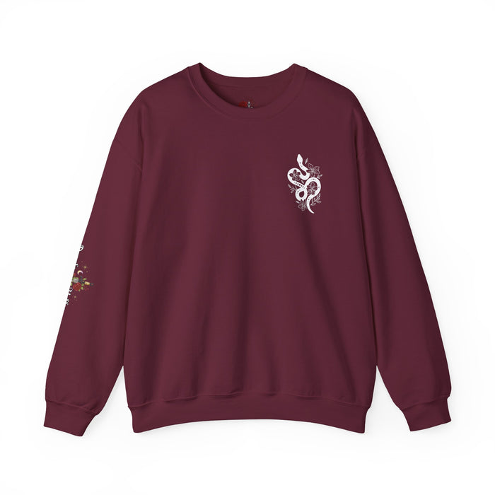 Peachy Hollow Skin Merch, Brand Logo On Sleeve - Unisex Crewneck Sweatshirt