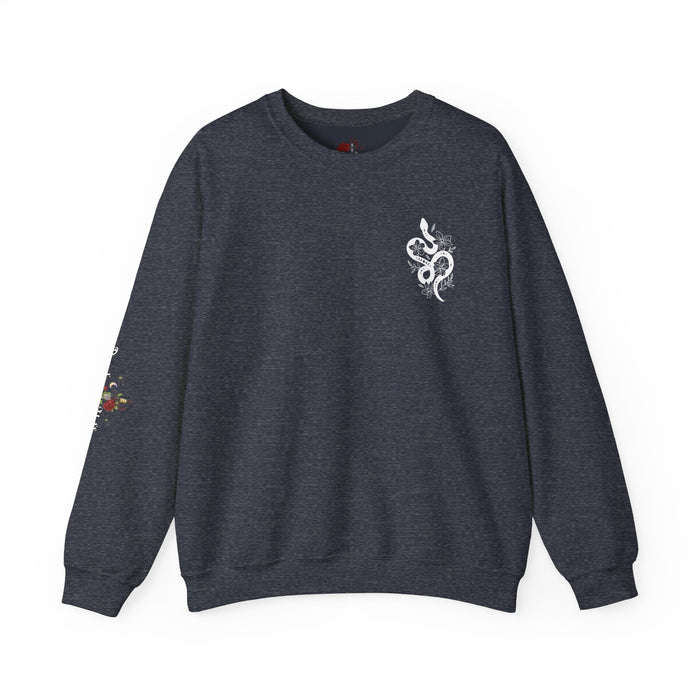 Peachy Hollow Skin Merch, Brand Logo On Sleeve - Unisex Crewneck Sweatshirt