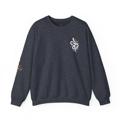Peachy Hollow Skin Merch, Brand Logo On Sleeve - Unisex Crewneck Sweatshirt