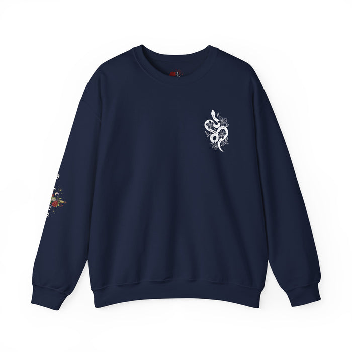Peachy Hollow Skin Merch, Brand Logo On Sleeve - Unisex Crewneck Sweatshirt