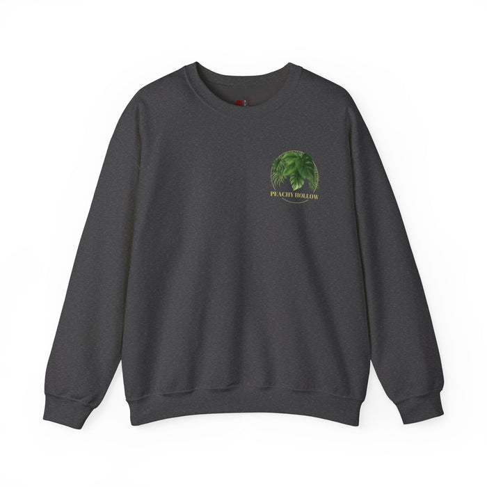 Peachy Hollow Skin Merch, Original Logo On Back - Unisex Crewneck Sweatshirt