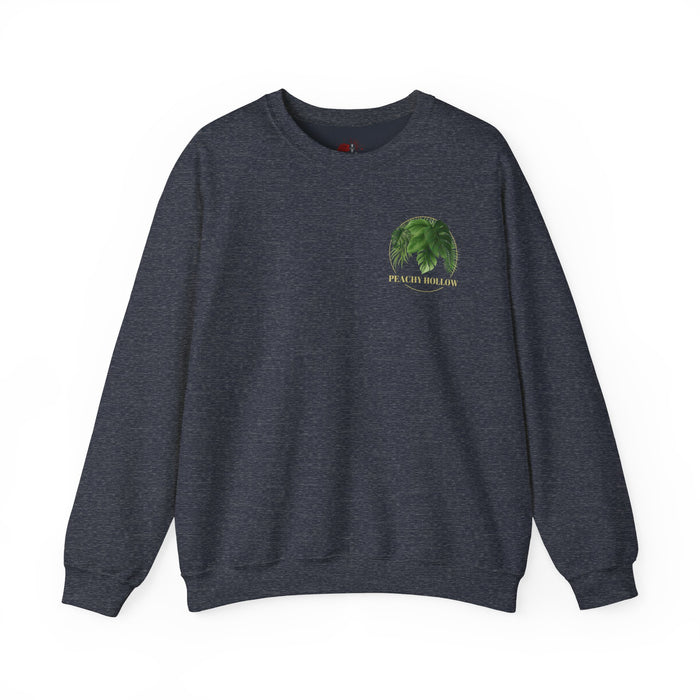 Peachy Hollow Skin Merch, Original Logo On Back - Unisex Crewneck Sweatshirt