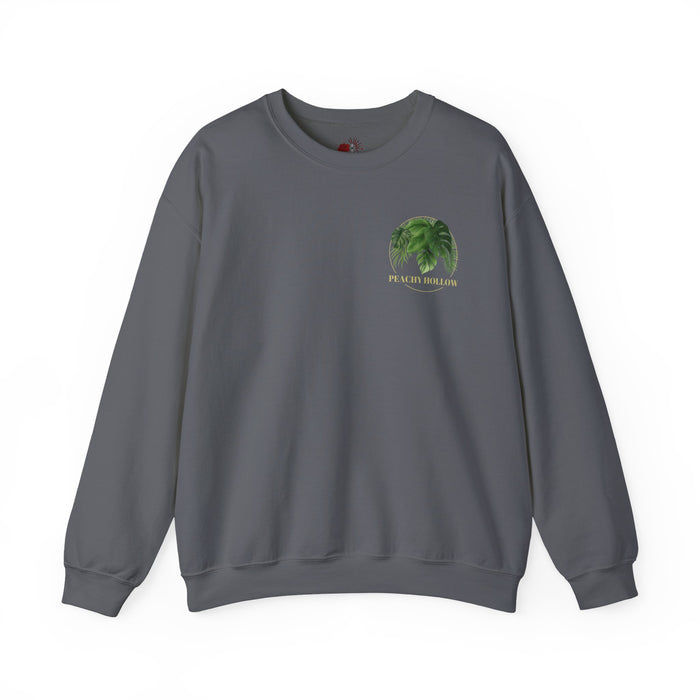 Peachy Hollow Skin Merch, Original Logo On Back - Unisex Crewneck Sweatshirt