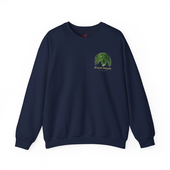 Peachy Hollow Skin Merch, Original Logo On Back - Unisex Crewneck Sweatshirt