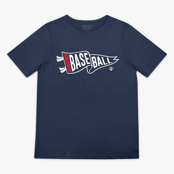 Red Pennant USA youth graphic tee — front view