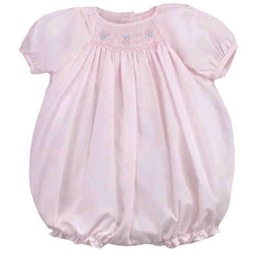 Petit Ami Center Smocked Pink Bubble