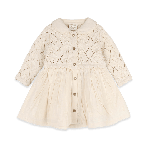 Phoebe Pointelle Knit Sweater Top Baby Dress, Organic Cotton