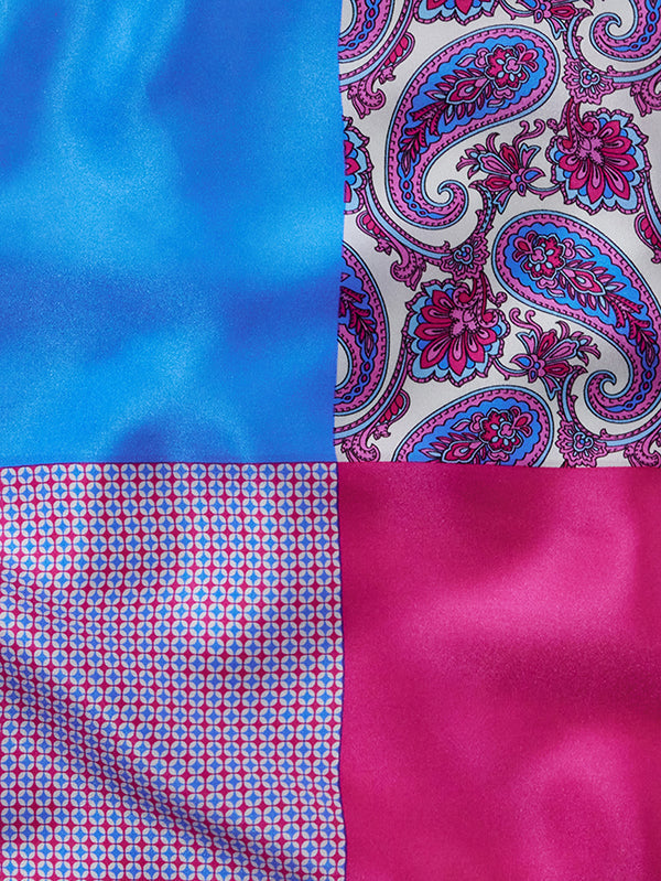 Pink 4-in-1 Silk Pocket Square