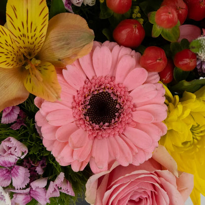 Pink Harvest Flower Centerpieces Close Up - Image