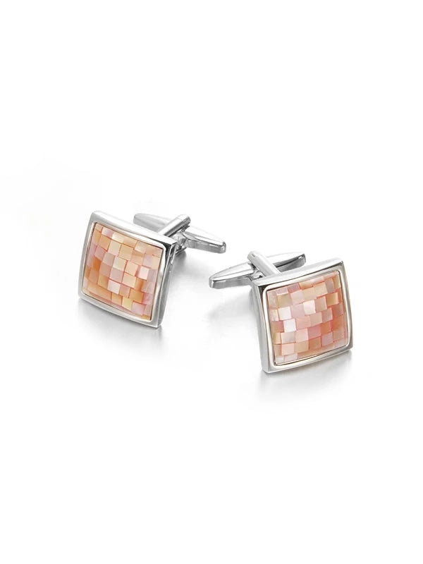 Pink Mother-Of-Pearl Cufflinks