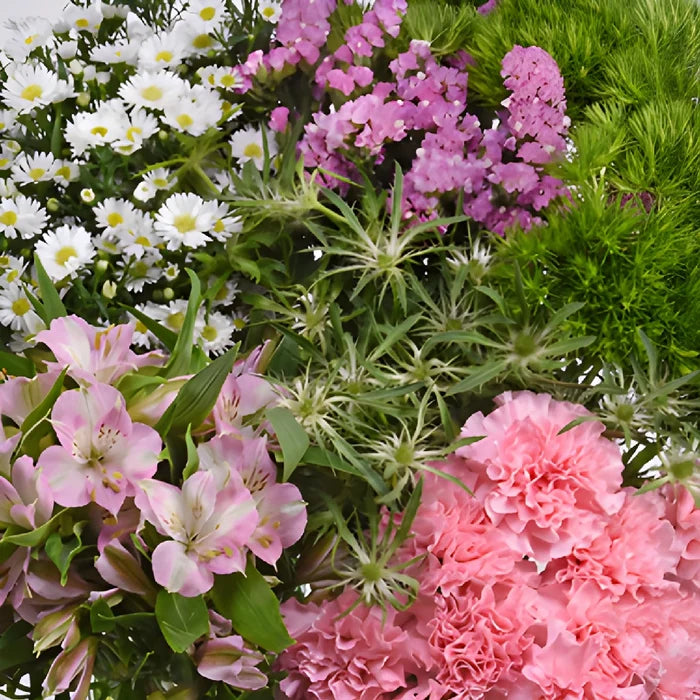 Pink Textured Filler DIY Flower Kit Up Close