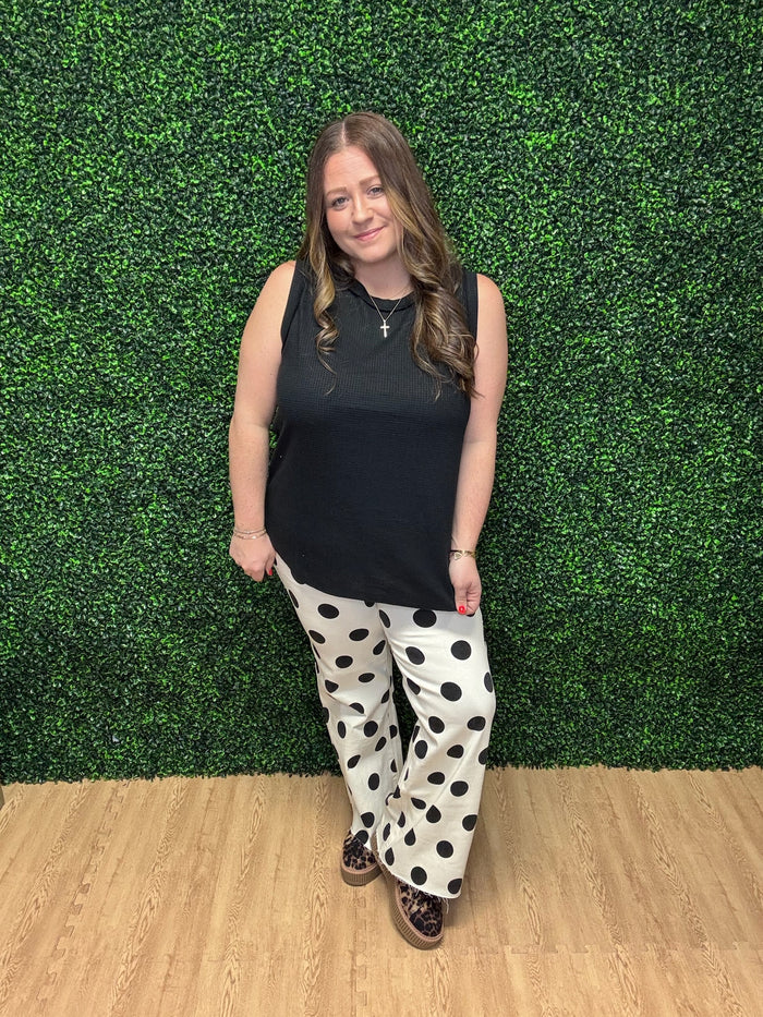 Poppy & Pine Polka Dot Denim Pants
