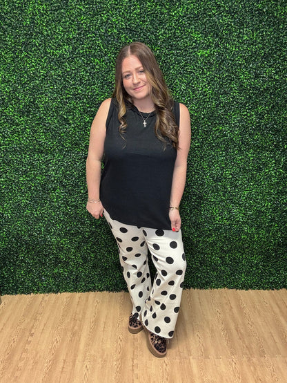 Poppy & Pine Polka Dot Denim Pants