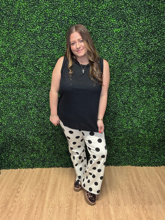 Poppy & Pine Polka Dot Denim Pants