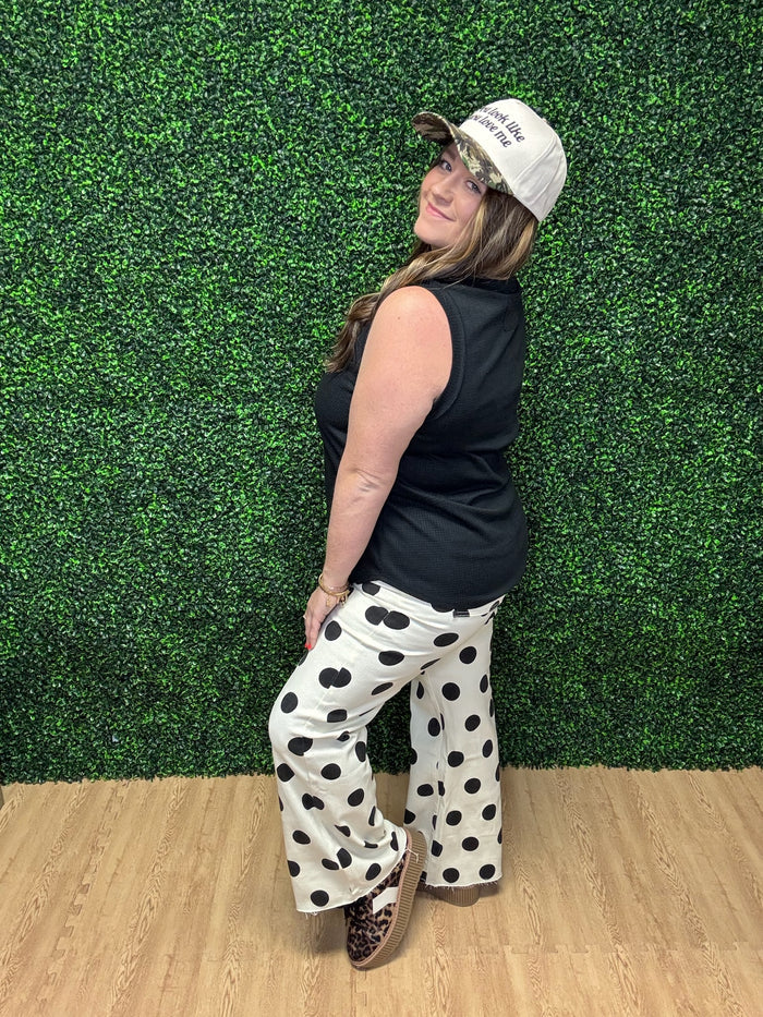 Poppy & Pine Polka Dot Denim Pants