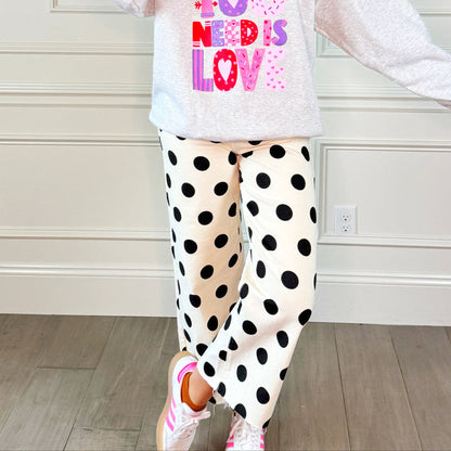 Poppy & Pine Polka Dot Denim Pants