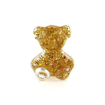 Pot of 5 Charms - Gold Glitter Teddybear   Naio Nails