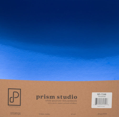 Prism Studio - 12X12 Whole Spectrum Foil Cardstock Pack - Tanzanite (15 Sheets). Available at Embellish Away located in Bowmanville Ontario Canada.