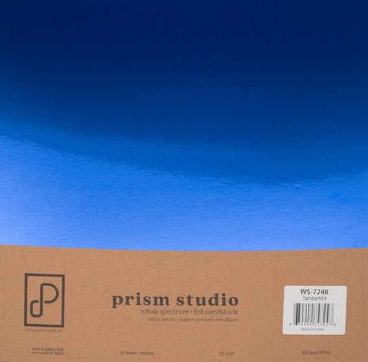 Prism Studio - 12X12 Whole Spectrum Foil Cardstock Pack - Tanzanite (15 Sheets). Available at Embellish Away located in Bowmanville Ontario Canada.