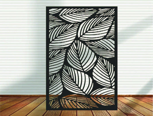 Privacy Panel, Indoor & Outdoor -Leaves Design 8