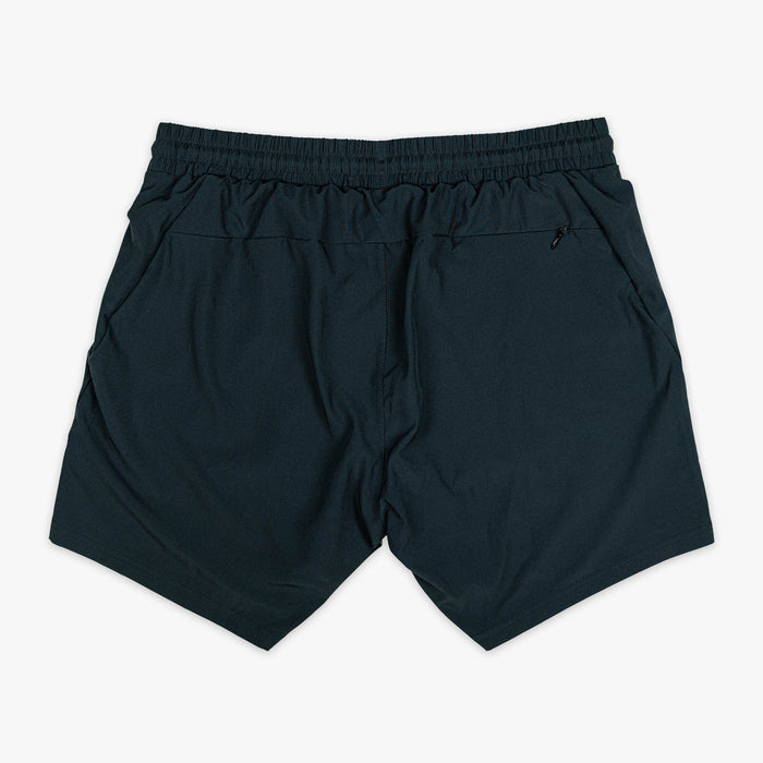 Black and white Pro Series youth shorts — back view