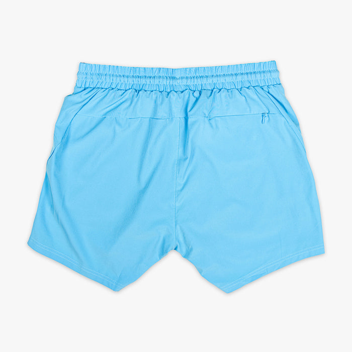 Blue Pro Series with Liner Cotton Candy Blue shorts — back view