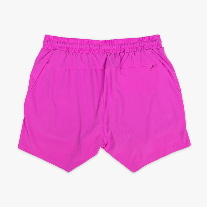 Pink Pro Series with Liner Cotton Candy Pink youth shorts — back view