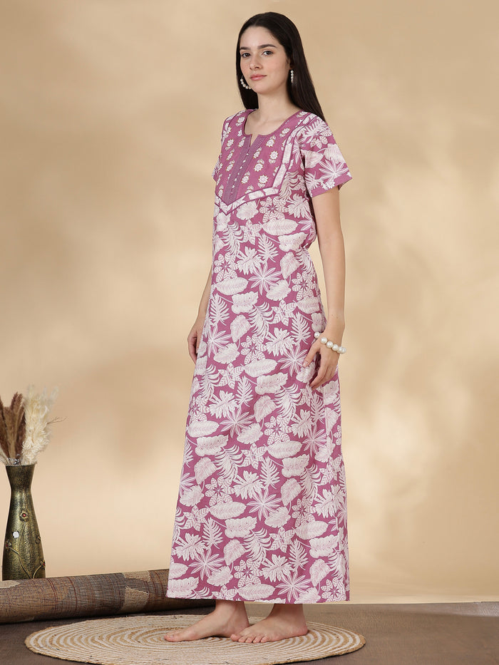 Pure cotton nightwear for summer with pocket