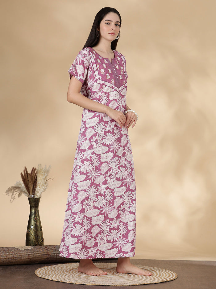 Pure cotton nightwear for summer with pocket